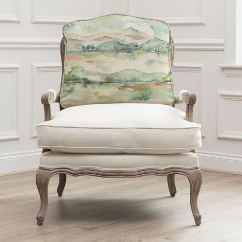 Woodland Green Furniture - Russet Shores Printed Florence Chair Stone/Linen Voyage Maison