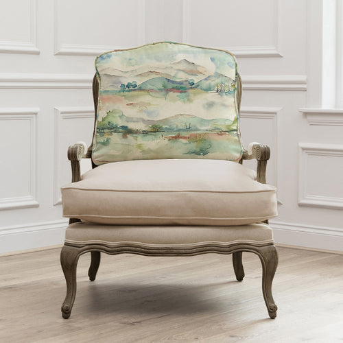 Woodland Green Furniture - Russet Shores Printed Florence Chair Stone/Linen Voyage Maison