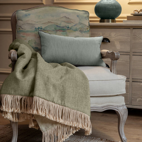 Woodland Green Furniture - Russet Shores Printed Florence Chair Stone/Linen Voyage Maison