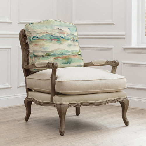Woodland Green Furniture - Russet Shores Printed Florence Chair Stone/Linen Voyage Maison