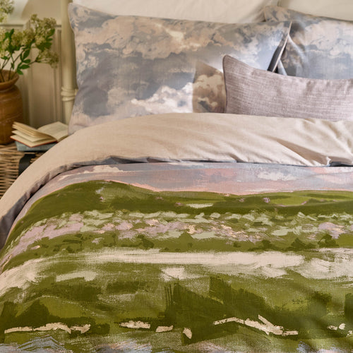  Purple Bedding - Foinaven 100% Cotton Slub Duvet Cover Set Heather Voyage Maison