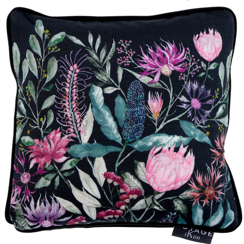 Voyage Maison Fortazela Small Printed Feather Cushion in Onyx