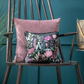 Voyage Maison Fortazela Small Printed Feather Cushion in Onyx