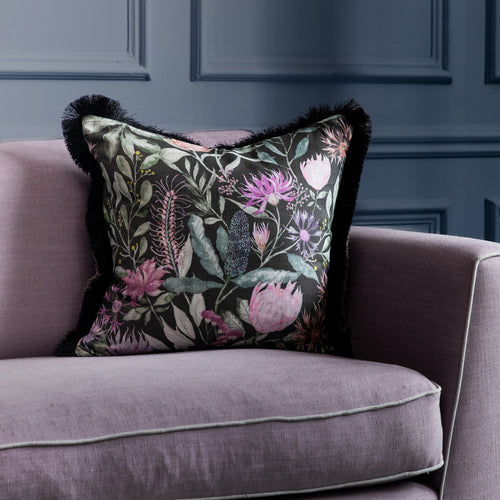 Voyage Maison Fortazela Printed Feather Cushion in Onyx