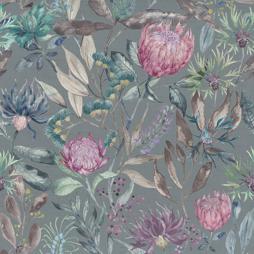 Samples - Fortazela Printed Fabric Sample Swatch Storm Voyage Maison