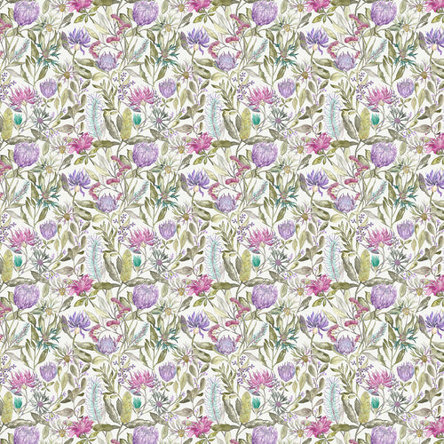 Floral Purple Fabric - Fortazela Printed Cotton Fabric (By The Metre) Violet Voyage Maison