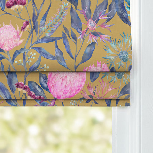 Floral Gold M2M - Fortazela Printed Cotton Made to Measure Roman Blinds Default Voyage Maison