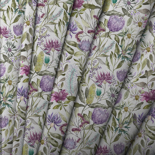 Floral Purple M2M - Fortazela Printed Cotton Made to Measure Roman Blinds Violet Voyage Maison