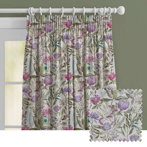 Floral Purple M2M - Fortazela Printed Made to Measure Curtains Violet Voyage Maison