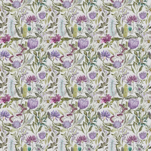 Floral Purple Wallpaper - Fortazela  1.4m Wide Width Wallpaper (By The Metre) Violet Voyage Maison