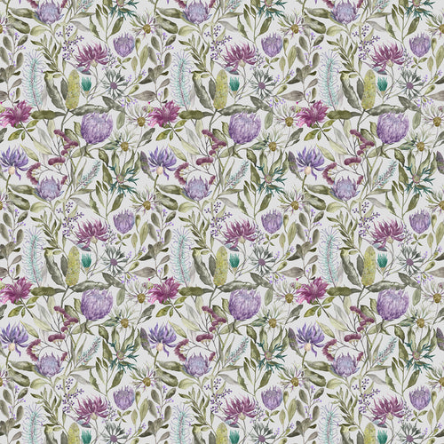 Floral Purple Wallpaper - Fortazela  1.4m Wide Width Wallpaper (By The Metre) Violet Voyage Maison