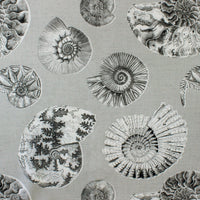  Samples - Fossilium Printed Fabric Sample Swatch Sepia Voyage Maison