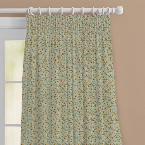 Floral Green M2M - Fresia Printed Cotton Made to Measure Curtains Sky Voyage Maison