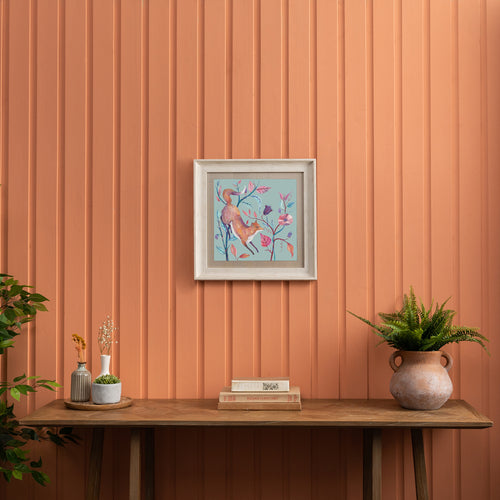 Animal Pink Wall Art - Frieda Fox  Framed Print Birch/Robins Egg Voyage Maison