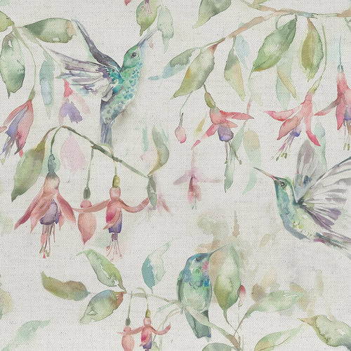 Samples - Fuchsia Flight Printed Fabric Sample Swatch Linen Voyage Maison