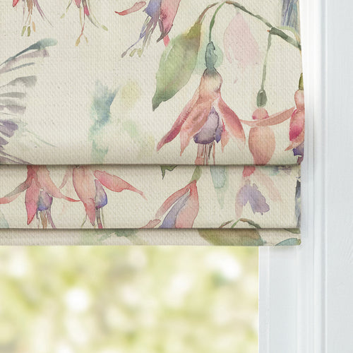 Animal Green M2M - Fuchsia Flight Printed Cotton Made to Measure Roman Blinds Default Voyage Maison