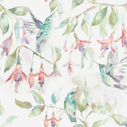 Floral Orange Wallpaper - Fuchsia  1.4m Wide Width Wallpaper (By The Metre) Flight Voyage Maison