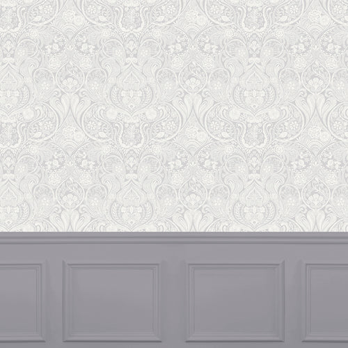 Floral Grey Wallpaper - Galadriel  1.4m Wide Width Wallpaper (By The Metre) Truffle Voyage Maison