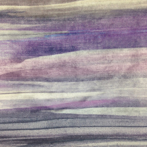 Abstract Purple Fabric - Galatea Printed Velvet Fabric (By The Metre) Tourmaline Voyage Maison