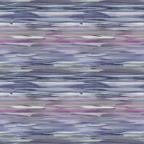 Abstract Purple Fabric - Galatea Printed Velvet Fabric (By The Metre) Tourmaline Voyage Maison