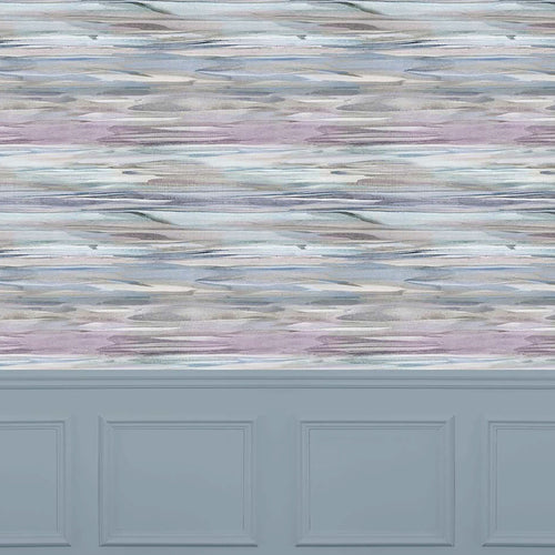 Abstract Purple Wallpaper - Galatea  1.4m Wide Width Wallpaper (By The Metre) Amethyst Voyage Maison