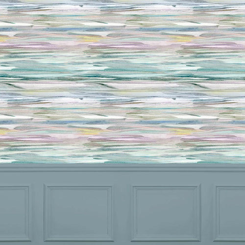 Abstract Green Wallpaper - Galatea  1.4m Wide Width Wallpaper (By The Metre) Opal Voyage Maison