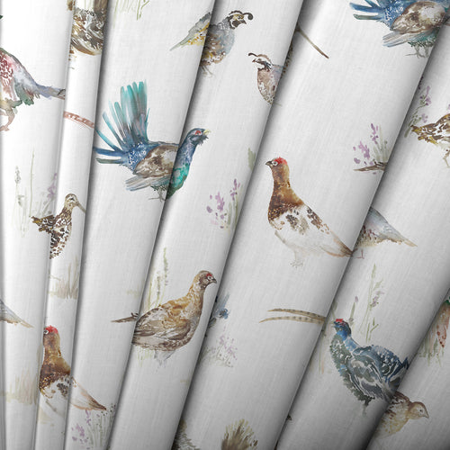 Animal Cream M2M - Game Birds Printed Linen Made to Measure Roman Blinds Cream Voyage Maison