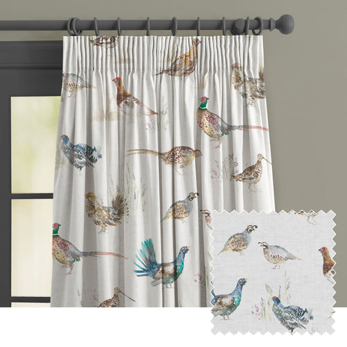 Animal Cream M2M - Game Birds Printed Made to Measure Curtains Cream Voyage Maison