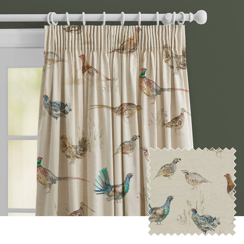 Animal Cream M2M - Game Birds Printed Made to Measure Curtains Linen Voyage Maison