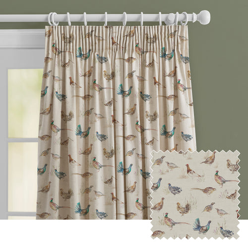 Animal Cream M2M - Game Birds Printed Made to Measure Curtains Mini Voyage Maison