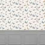 Voyage Maison Gamebirds 1.4m Wide Width Wallpaper in Cream