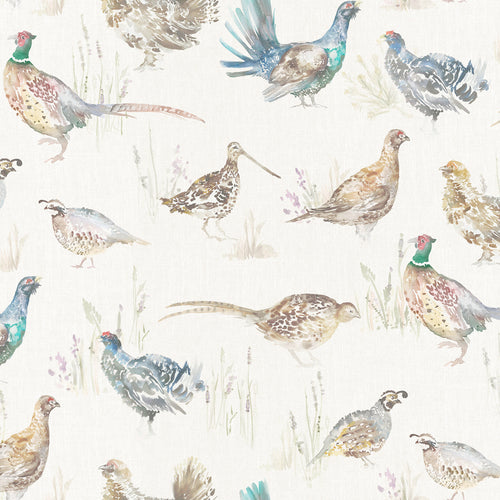 Animal Cream Wallpaper - Gamebirds  1.4m Wide Width Wallpaper (By The Metre) Cream Voyage Maison