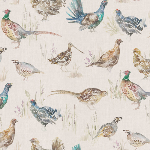 Animal Cream Wallpaper - Gamebirds  1.4m Wide Width Wallpaper (By The Metre) Linen Voyage Maison