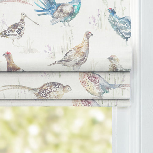 Animal Cream M2M - Game Birds Mini Printed Linen Made to Measure Roman Blinds Cream Voyage Maison