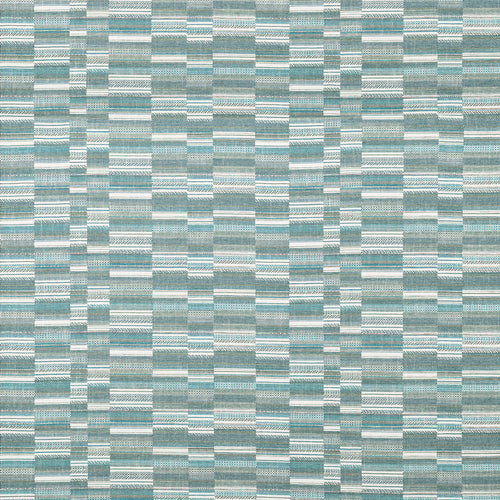Geometric Blue Fabric - Geneva Woven Jacquard Fabric (By The Metre) Aqua Voyage Maison