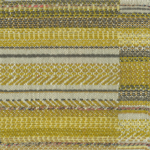 Geometric Yellow Fabric - Geneva Woven Jacquard Fabric (By The Metre) Citrus Voyage Maison