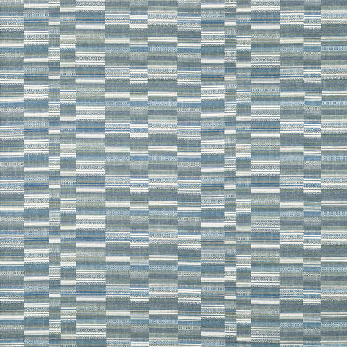 Geometric Blue Fabric - Geneva Woven Jacquard Fabric (By The Metre) Denim Voyage Maison
