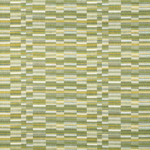 Geometric Green Fabric - Geneva Woven Jacquard Fabric (By The Metre) Lime Voyage Maison