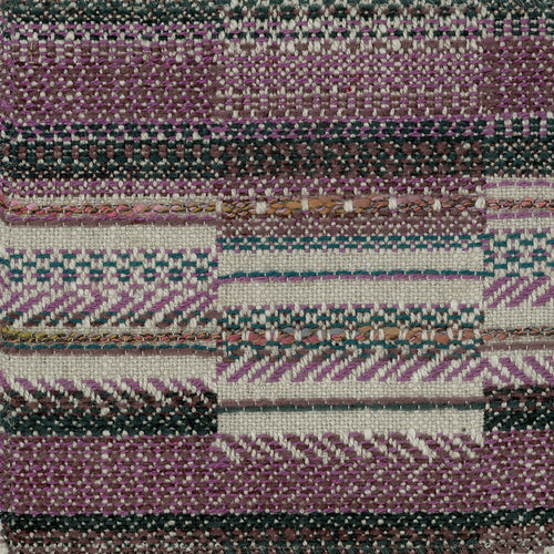 Geometric Purple Fabric - Geneva Woven Jacquard Fabric (By The Metre) Lotus Voyage Maison