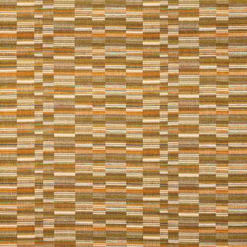 Geometric Orange Fabric - Geneva Woven Jacquard Fabric (By The Metre) Rust Voyage Maison