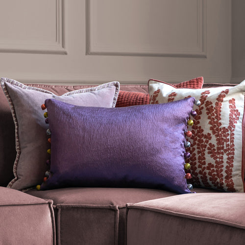 Additions Glaze Feather Cushion in Plum