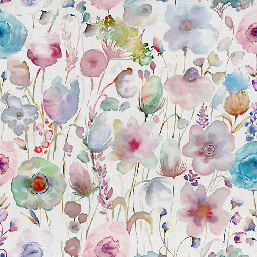Floral Pink Fabric - Gospiana Printed Cotton Fabric (By The Metre) Apricot/Cream Voyage Maison