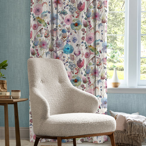Floral Multi Fabric - Gospiana Printed Cotton Fabric (By The Metre) Apricot Cream Voyage Maison