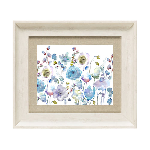 Floral Blue Wall Art - Gospiana  Framed Print Birch/Crocus Voyage Maison