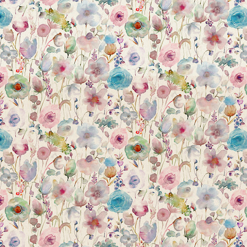 Floral Pink Fabric - Gospiana Printed Cotton Fabric (By The Metre) Apricot Voyage Maison