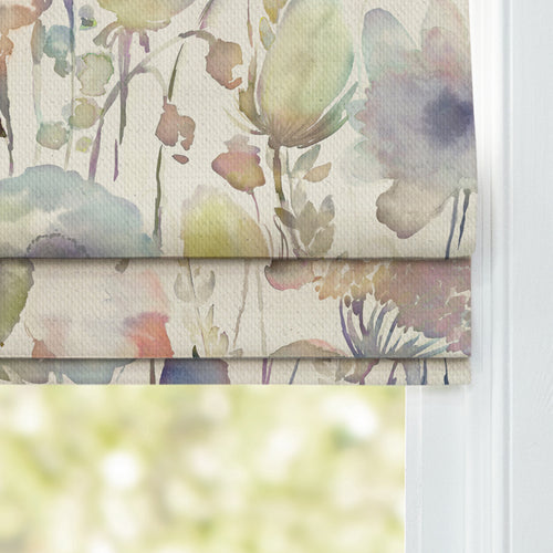 Floral Blue M2M - Gospiana Printed Cotton Made to Measure Roman Blinds Coral/Cloud Voyage Maison