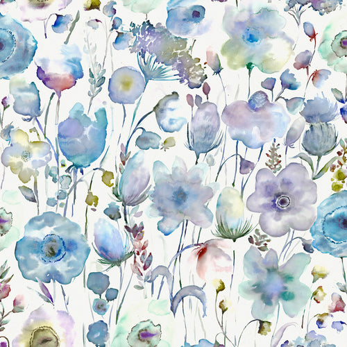 Floral Blue M2M - Gospiana Printed Cotton Made to Measure Roman Blinds Crocus Voyage Maison