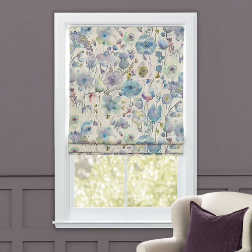 Floral Blue M2M - Gospiana Printed Cotton Made to Measure Roman Blinds Crocus Voyage Maison