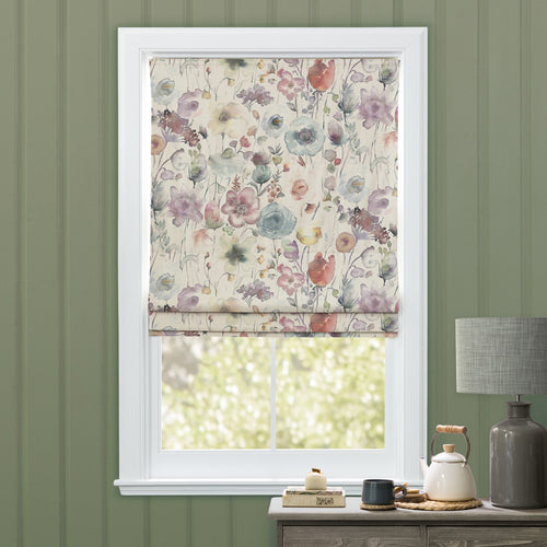 Floral Purple M2M - Gospiana Printed Cotton Made to Measure Roman Blinds Haze Voyage Maison