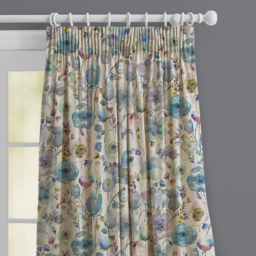 Floral White M2M - Gospiana Linen Printed Made to Measure Curtains Crocus Voyage Maison